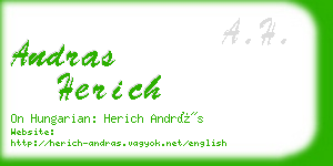 andras herich business card